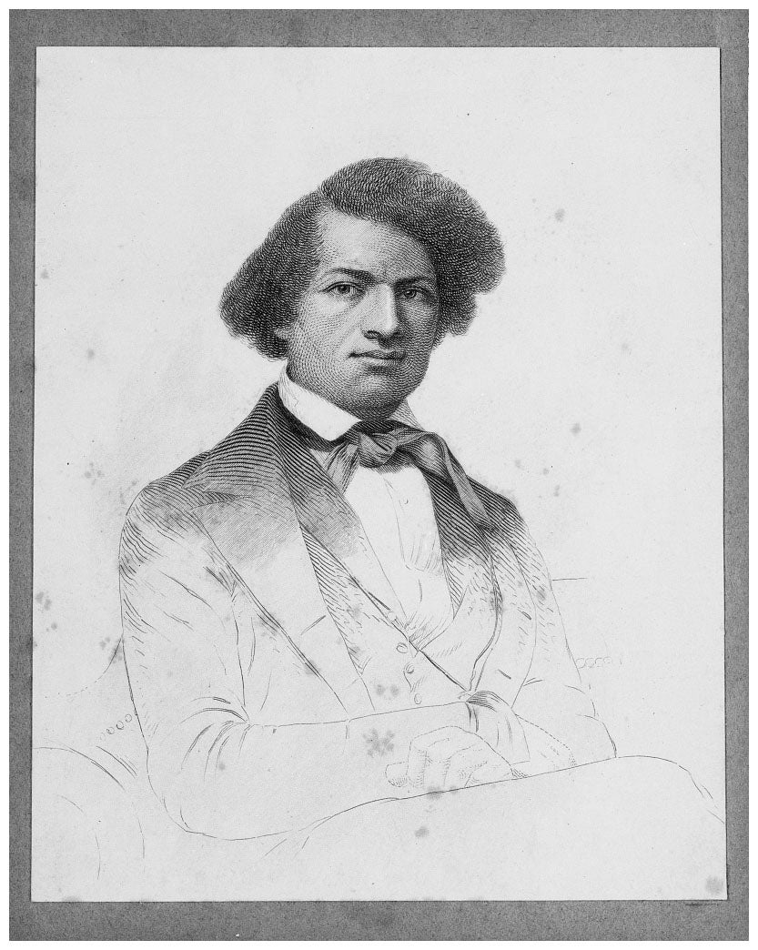 Grayscale rendering of young Frederick Douglass