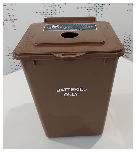 Photo: Battery Recycling Bin