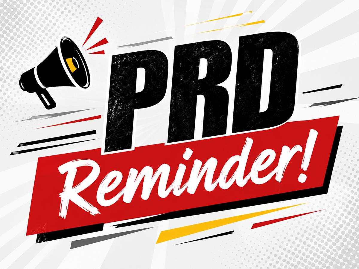 PRD reminder graphic