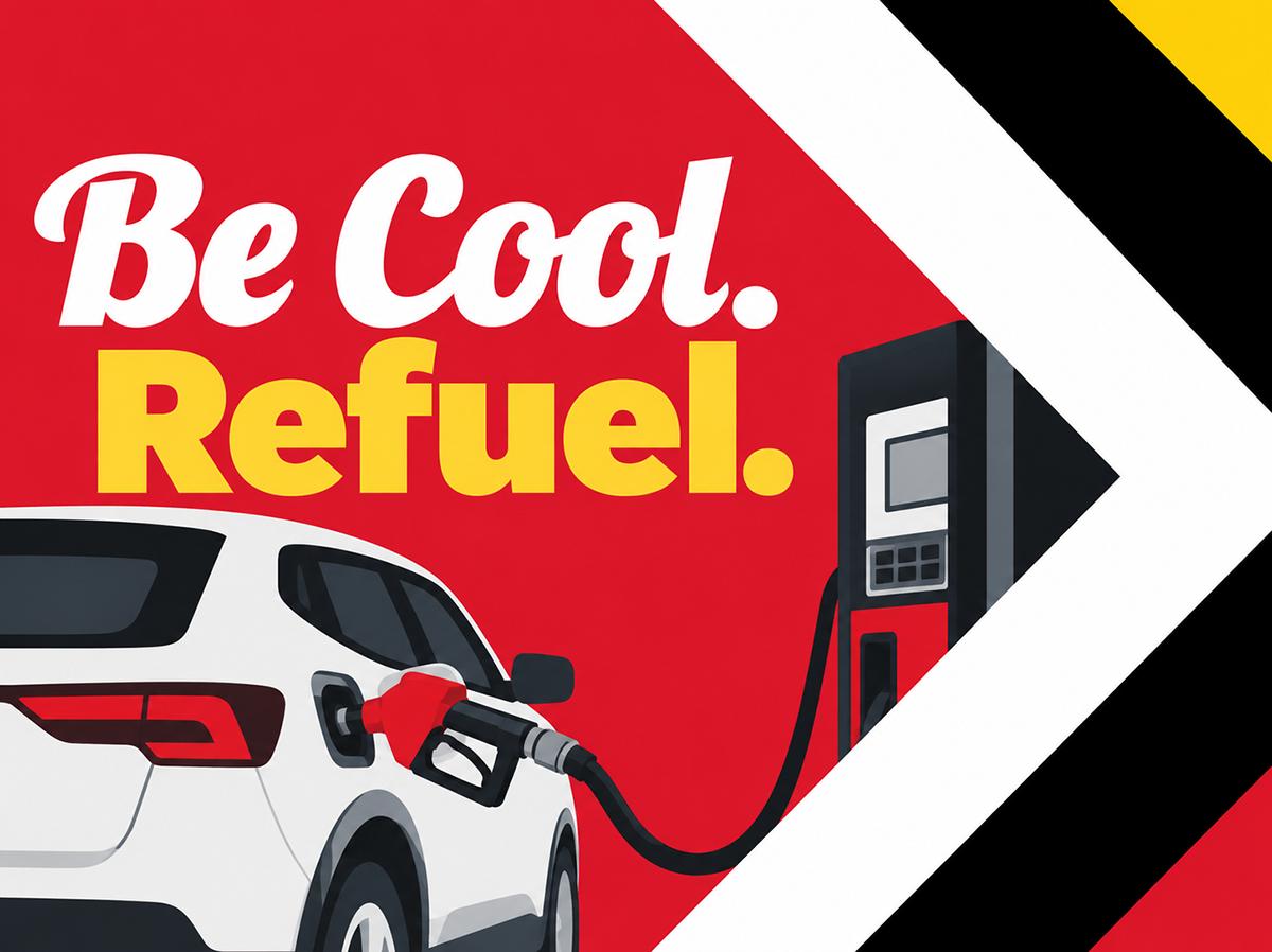 Refueling car graphic
