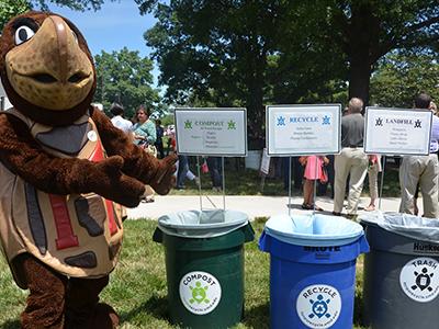 Testudo and Recycling Bins