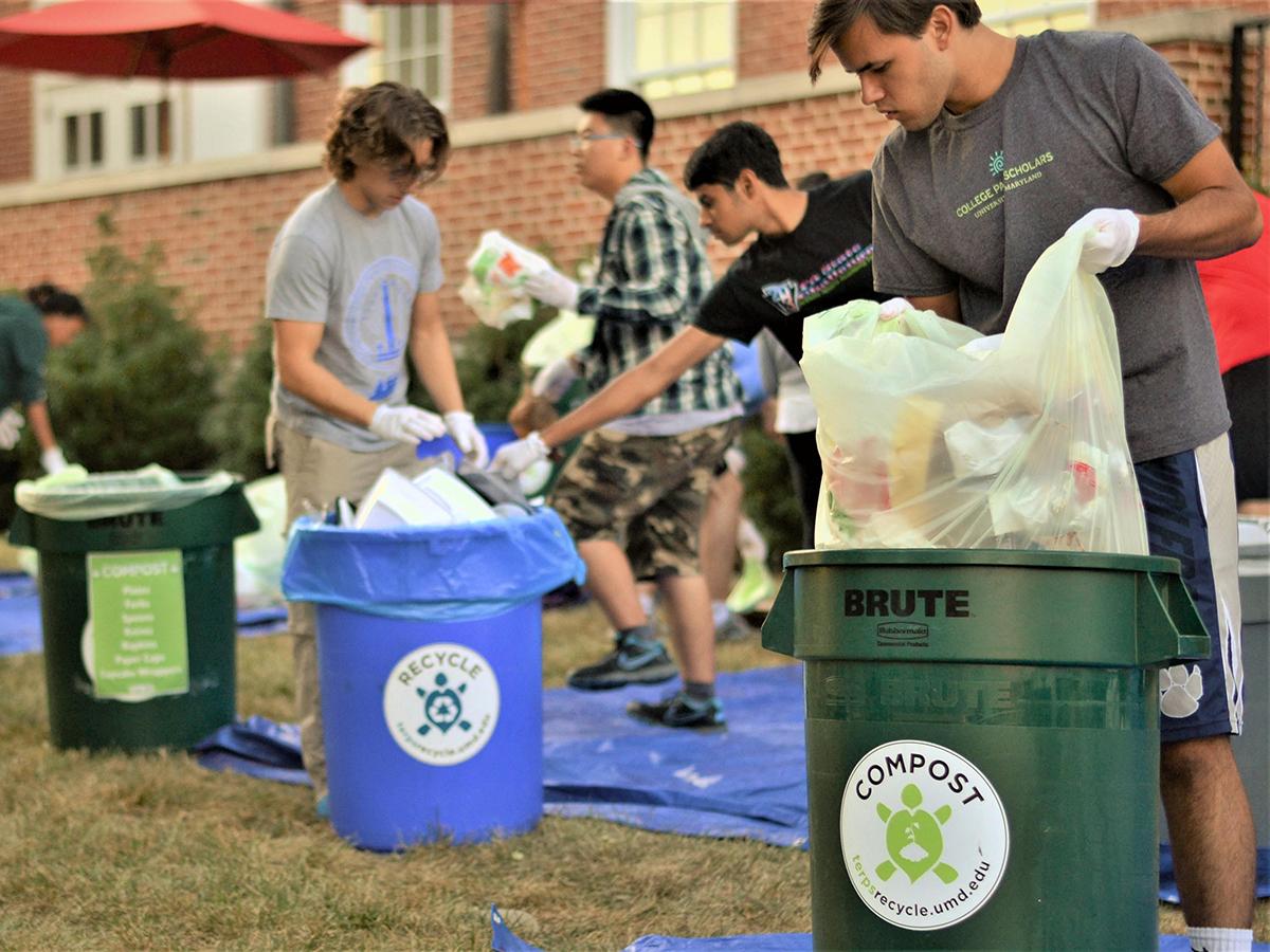 Photo: Sorting waste