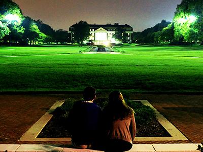 McKeldin Mall at night