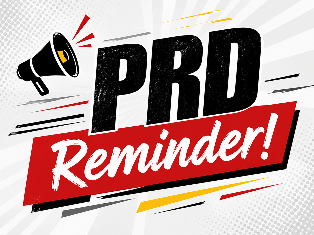 PRD reminder graphic
